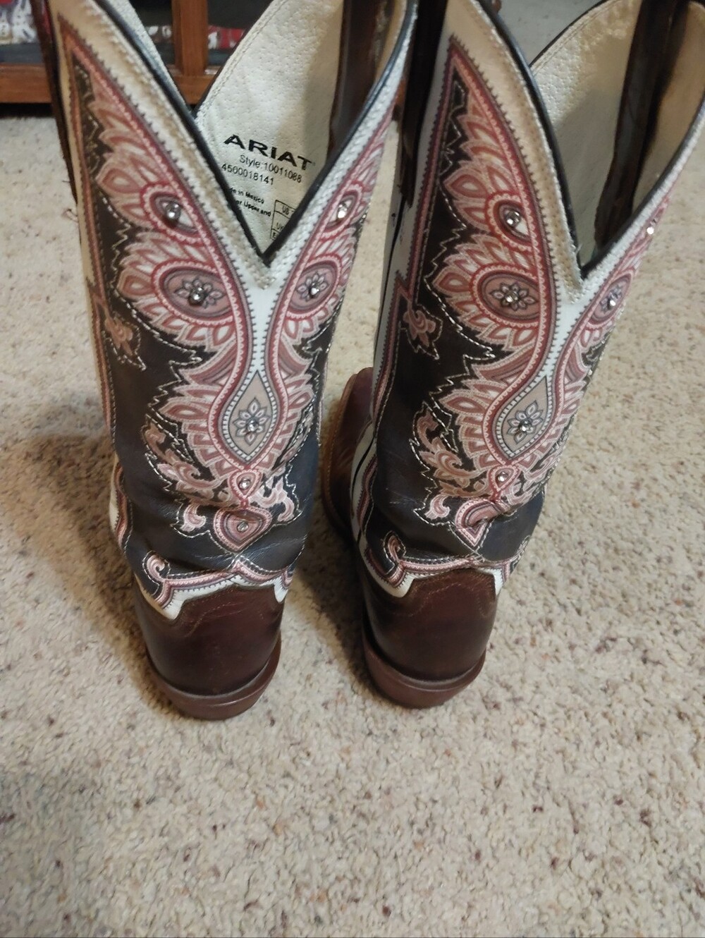 Ariat Ladies Western Dress Boots Sz 7 - Picture 3 of 4